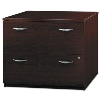 Series C Two-Drawer Lateral File (Assembled), Mahogany