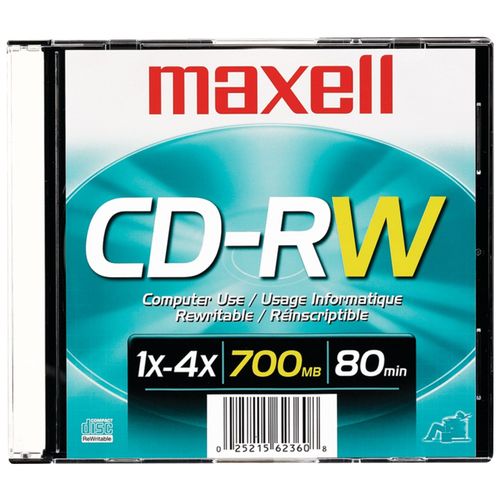 MAXELL 630010 80-Minute/700MB CD-RWs (Single)