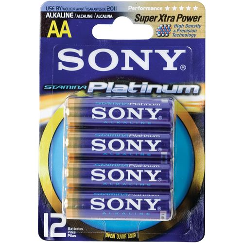 SONY AM3PT-B12A Platinum Alkaline Battery Blister Multipacks (AA; 12 pk)