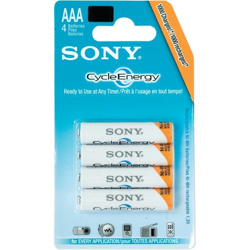 SONY NH-AAA-B4K CycleEnergy Rechargeable Battery Blister Multipack (AAA 4 pk)