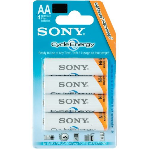 SONY NH-AA-B4K CycleEnergy Rechargeable Battery Blister Multipacks (AA 4 pk)