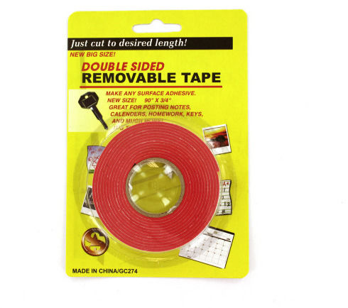 3/4""x90"" Removable Double-Sided Tape Case Pack 24