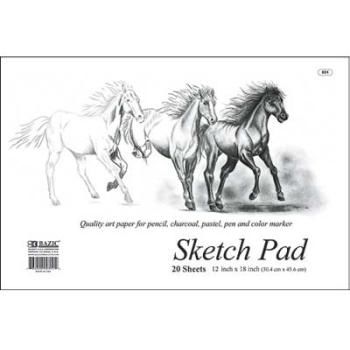 BAZIC 20 Ct. 18"" X 12"" Premium Sketch Pad Case Pack 48