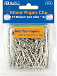 BAZIC Small (28mm) Metal Paper Clips Case Pack 72