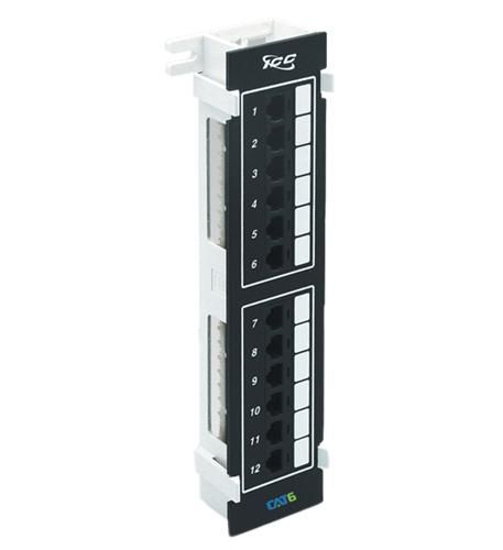 PATCH PANEL, VERTICAL, CAT 6, 12-PORT