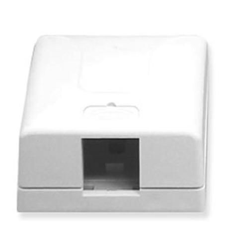 SURFACE MOUNT BOX, ELITE, 1-PORT, WHITE