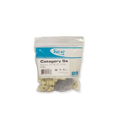 IC107E5CIV - 25PK Cat5 Jack - Ivory