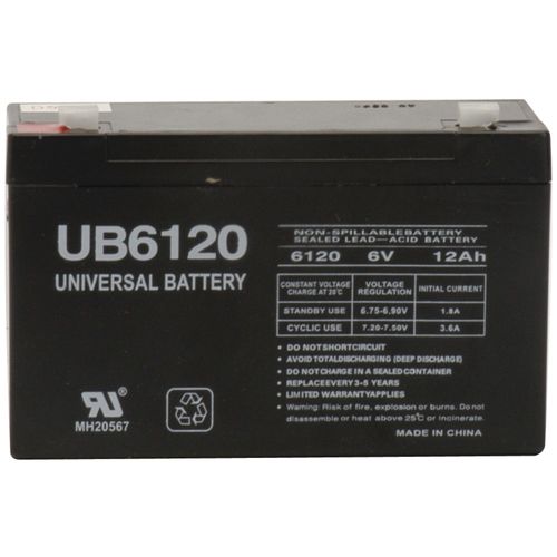 UPG 85992/D5736 Sealed Lead Acid Batteries (6V; 12Ah; .187 Tab Terminals; UB6120)