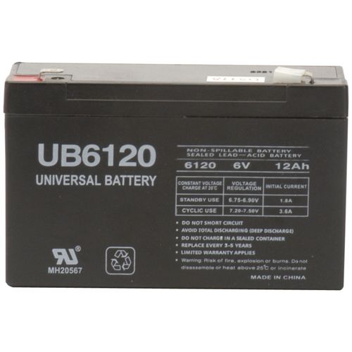 UPG 85995/D5778 Sealed Lead Acid Batteries (6V; 12Ah; .250 Tab Terminals; UB6120F2)