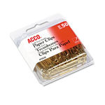 Paper Clips, Wire, Jumbo, 1-3/4"", Gold Tone, 50/Box