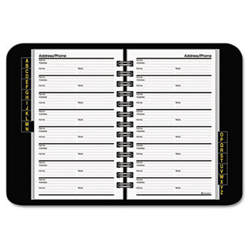 Telephone/Address Book, 4-7/8 x 8, Black