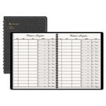 Recycled Visitor Register Book, Black, 8 1/2 x 11