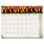 Recycled Floral Panoramic Desk Pad, Jan-Dec, Desk Pad, 22 x 17, 2014