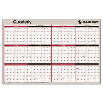 Vertical/Horizontal Erasable Wall Planner, 24"" x 36"", 2014