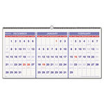 Recycled Three-Month Reference Wall Calendar, 23 1/2"" x 12"", 2013-2015