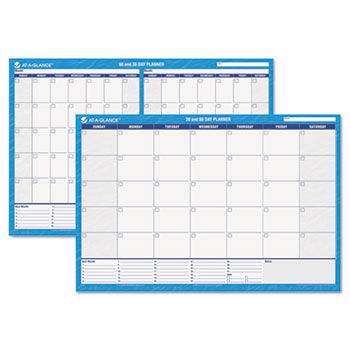 Recycled 30/60-Day Undated Horizontal Erasable Wall Planner, 36"" x 24""