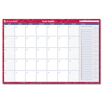 Recycled Horizontal Erasable Wall Planner, 36"" x 24"", 2014