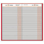 Standard Diary Recycled Daily Journal, Red, 7 11/16"" x 12 1/8""