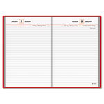 Standard Diary Recycled Daily Reminder, Red, 5"" x 7 1/2""