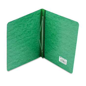 Pressboard Report Cover, Prong Clip, Letter, 3"" Capacity, Dark Green