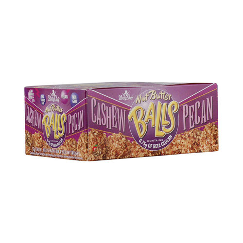 Betty Lou's Gluten Free Nut Butter Balls Cashew Pecan - Case of 18 - 1.4 oz