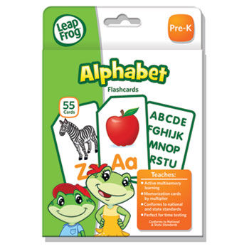 LeapFrog Flash Cards, Alphabet, 4 3/4 x 6, 55 Cards