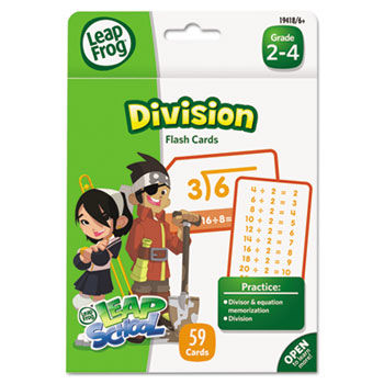 LeapFrog Flash Cards, Division, 4 3/4 x 6, 55 Cards