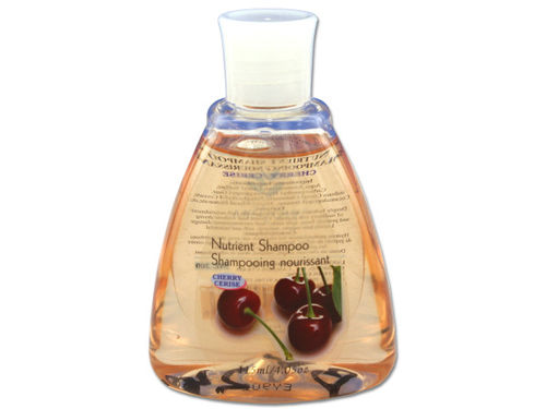 Travel size cherry scented shampoo