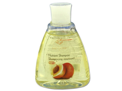 Travel size peach scented shampoo