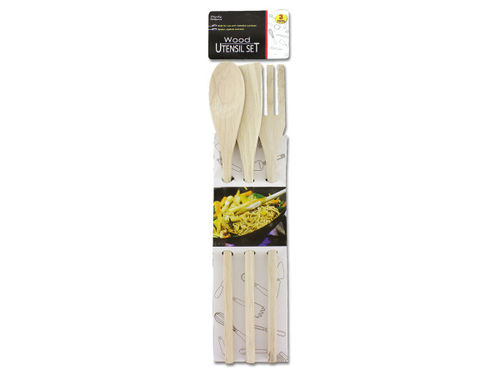 Wood utensil set, 3 pack