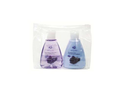 Body wash and lotion travel pack