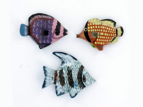 Assorted wood fish