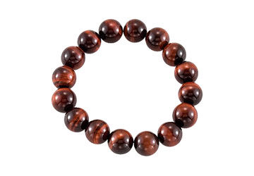 Genuine Red Tiger Eye Stretch Bracelet - 12.00 X 12.00 MM with 6.50 INCH