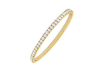 Diamond Eternity Bangle  14K Yellow Gold 2.00 CT Diamonds