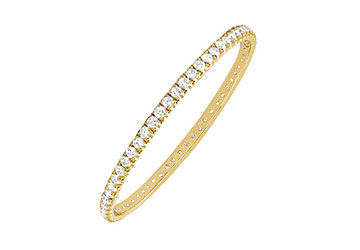 Diamond Eternity Bangle  14K Yellow Gold 3.00 CT Diamonds