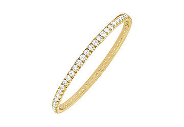 Diamond Eternity Bangle  14K Yellow Gold 5.00 CT Diamonds