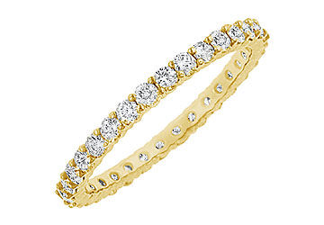 Diamond Eternity Bangle  14K Yellow Gold 10.00 CT Diamonds