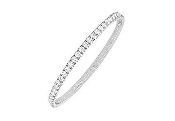 Diamond Eternity Bangle  14K White Gold 3.00 CT Diamonds