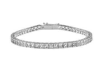 Diamond Tennis Bracelet  18K White Gold  3.50 CT Diamonds