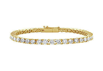 Diamond Tennis Bracelet  14K Yellow Gold 1.50 CT Diamonds