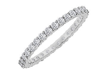 Diamond Eternity Bangle  18K White Gold - 10.00 CT Diamonds