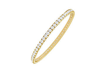 Diamond Eternity Bangle  18K Yellow Gold - 2.00 CT Diamonds