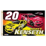 Matt Kenseth #20 2-Sided 3 Ft. X 5 Ft. Flag W/Grommets