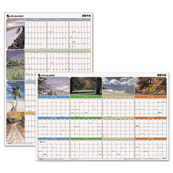 Seasons In Bloom Erasable Planner, Jan.-Dec., Wall, 36"" x 24"", 2014