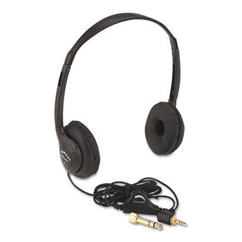 Personal Multimedia Stereo Headphones with Volume Control, Black