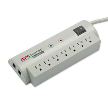 SurgeArrest Personal Pwr Surge Protector w/Tel Protect, 7 Outlets, 6ft Cord