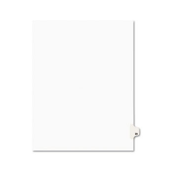 Avery-Style Legal Side Tab Divider, Title: 23, Letter, White, 25/Pack