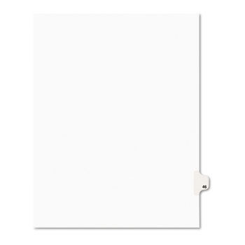 Avery-Style Legal Side Tab Divider, Title: 46, Letter, White, 25/Pack