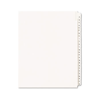 Allstate-Style Legal Side Tab Dividers, 26-Tab, A-Z, Letter, White, 26/Set