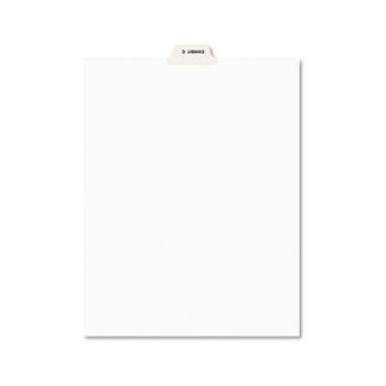 Avery-Style Preprinted Legal Bottom Tab Divider, Exhibit C, Letter, White, 25/PK